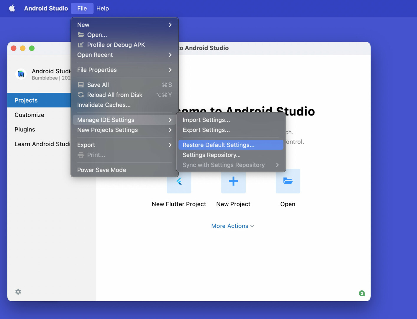 How to Reset Android Studio to the Default Settings - KindaCode